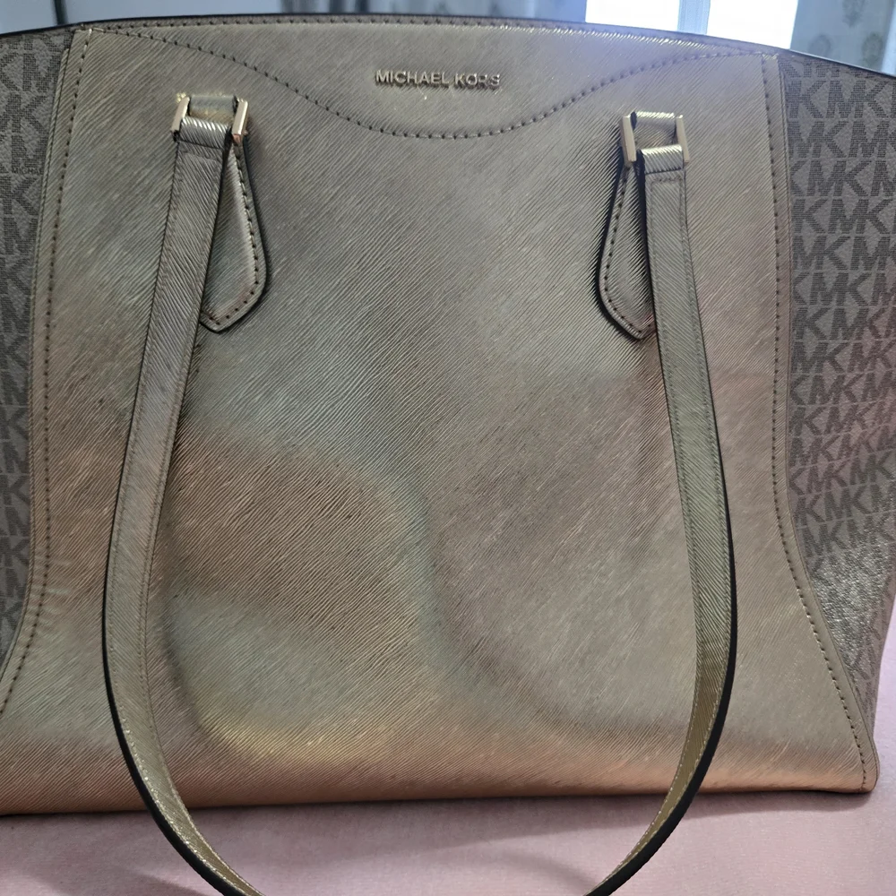 Michael Kors Gold Leather Bag